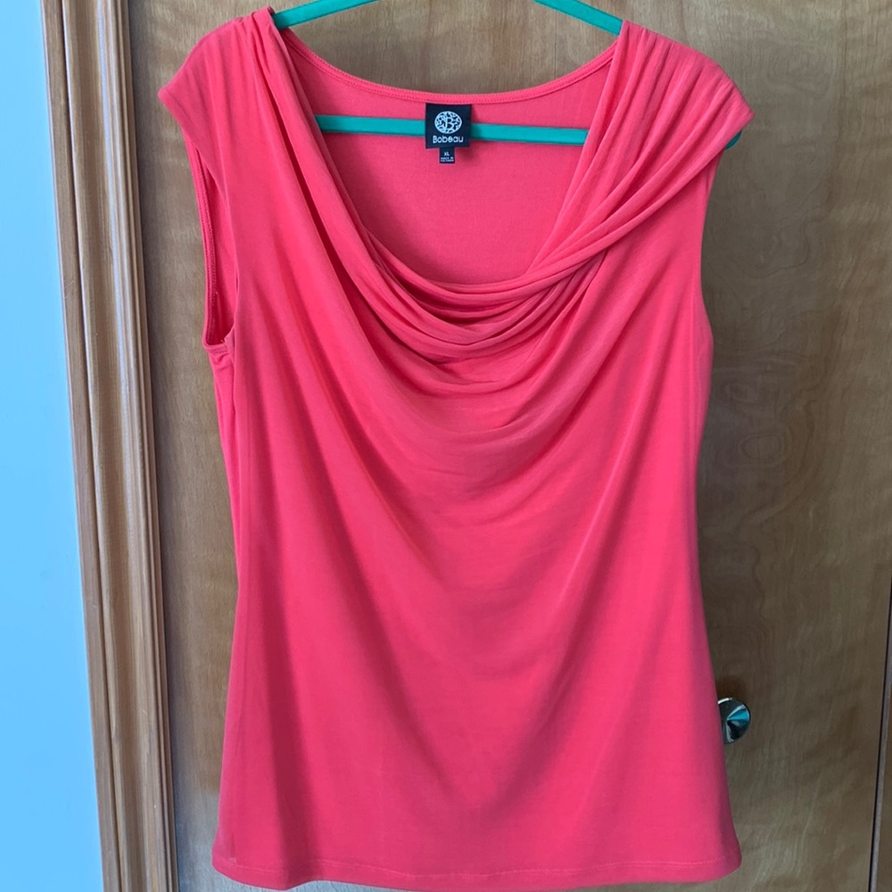 Bobeau Sleeveless Draped Neck Top - Nordstrom
